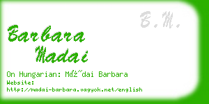 barbara madai business card